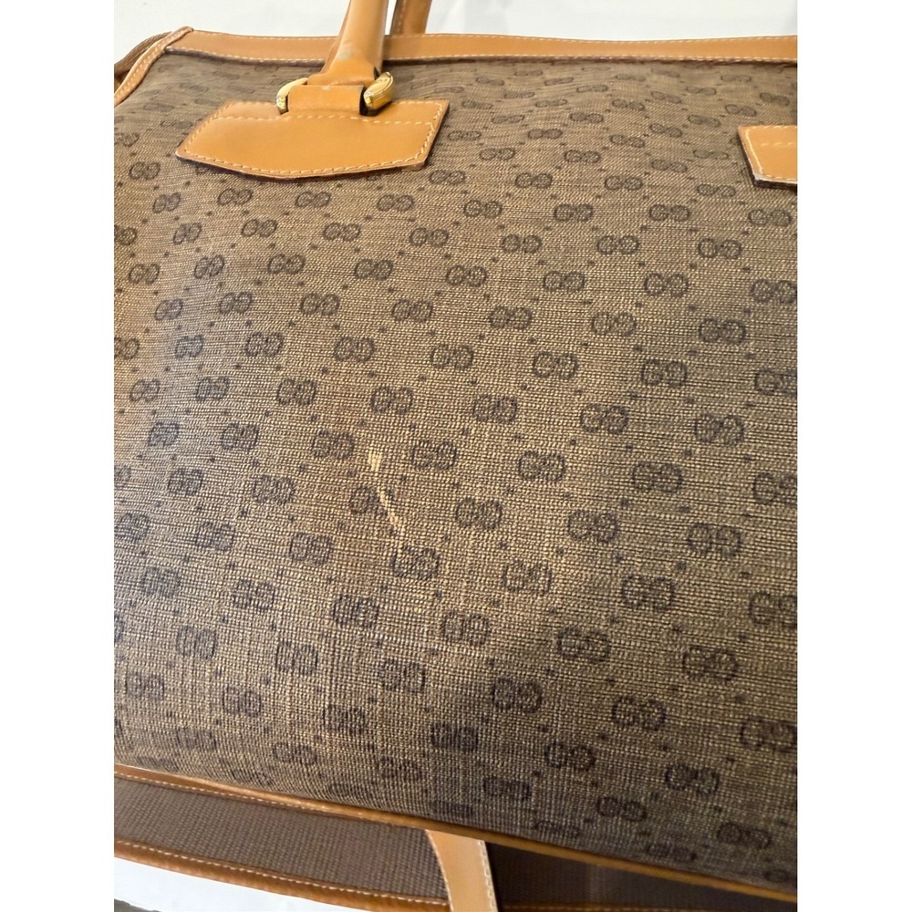 Gucci Microguccissima Satchel Medium Tan Brown Vintage Crossbody Bag Purse‎ - Picture 13 of 13